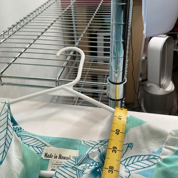 Vintage Made in Hawaii Women's Green Hibiscus‎ Leaf Dress Size 10 Aloha Tropical - Picture 3 of 10